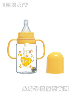 貝帝熊有柄小直身自動奶瓶