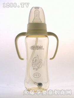 帶柄自動(dòng)PES奶瓶240mL小雞