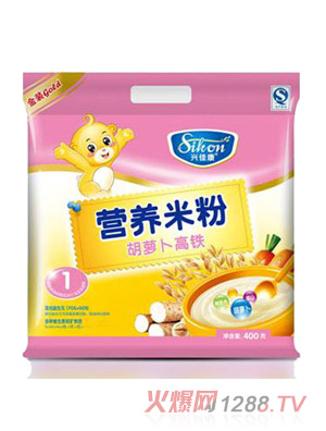 興佳康400g袋裝胡蘿卜高鐵米粉1段