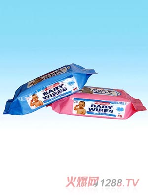 嬰兒濕巾80片粉色藍(lán)色