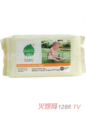 70片裝無酒精清潔護理嬰兒濕巾