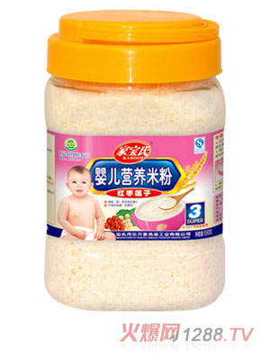 家寶氏紅棗蓮子?jì)雰籂I(yíng)養(yǎng)米粉3段桶裝