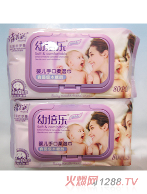 幼培樂(lè)嬰兒手口80片啟封濕巾