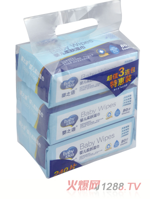 嬰之語嬰兒柔膚濕巾80片三連包