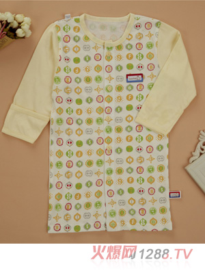 金色小魚(yú)純棉素色單面數(shù)字長(zhǎng)袍