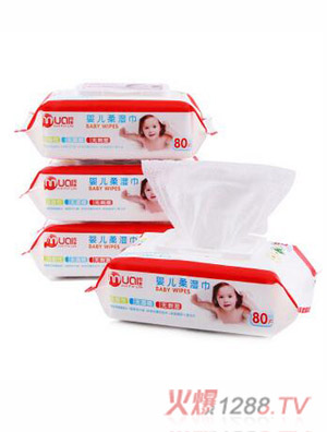 母愛帶蓋嬰幼兒80片裝柔濕巾嬰幼兒專用品質珍珠螺紋