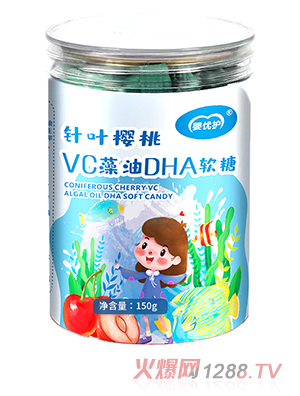 嬰優(yōu)護VC鋅益生菌藍莓葉黃素酯蘋果鈣山楂雞內(nèi)金針葉櫻桃藻油DHA多種口味軟糖