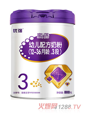 圣元優(yōu)強蜜蓓幼兒配方奶粉（12-36月齡，3段）800g