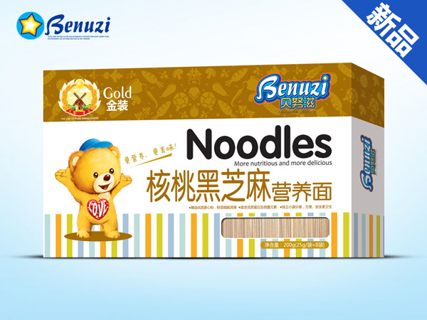 貝努滋核桃黑芝麻面條盒裝