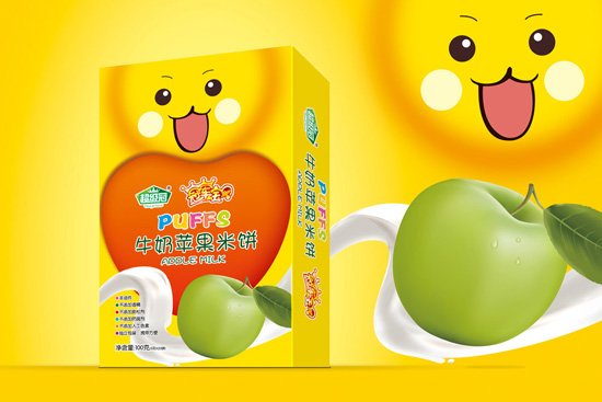 冠軍寶貝盒裝牛奶蘋果米餅