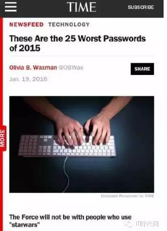 “最不安全密碼”排行榜出爐！快看看你的密碼上榜了嗎？