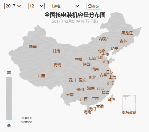 2017年全國(guó)電力發(fā)電，電力裝機(jī)版圖