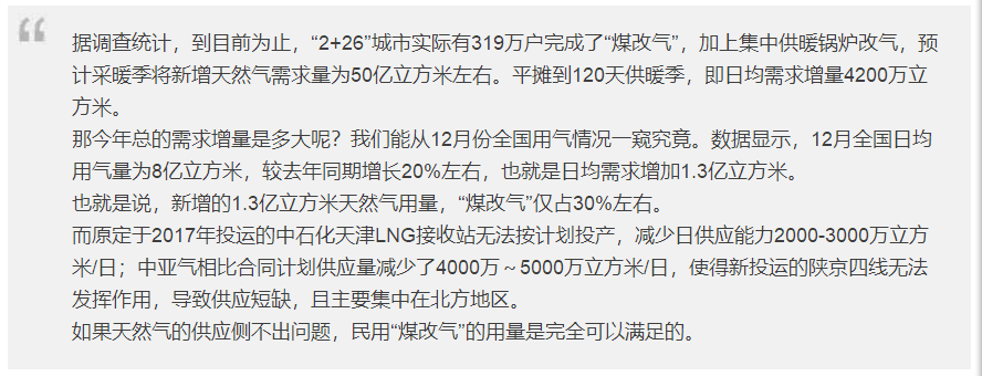 “氣荒”這口鍋，煤改氣不全背