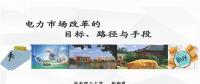 PPT | 電力市場改革的目標(biāo)、路徑與手段