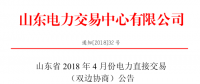 山東4月份雙邊協(xié)商、集中競價交易27日展開（附名單）