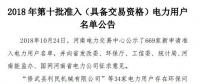 公示669家僅通過234家！河南2018年第十批準入（具備交易資格）電力用戶名單